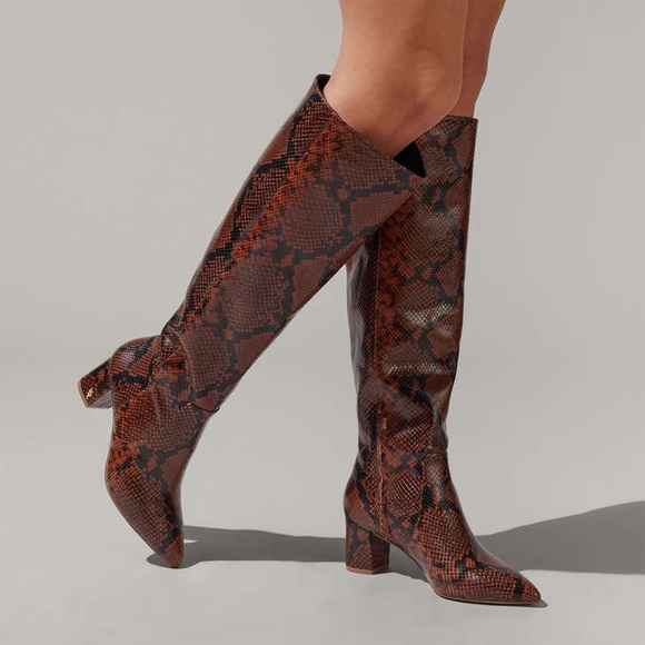 Kurt Geiger Oxblood Burgundy Snake Skin 